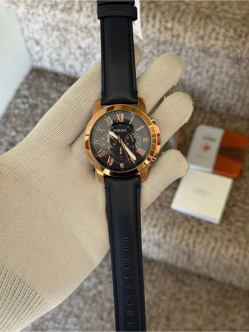 Fossil box blue modern